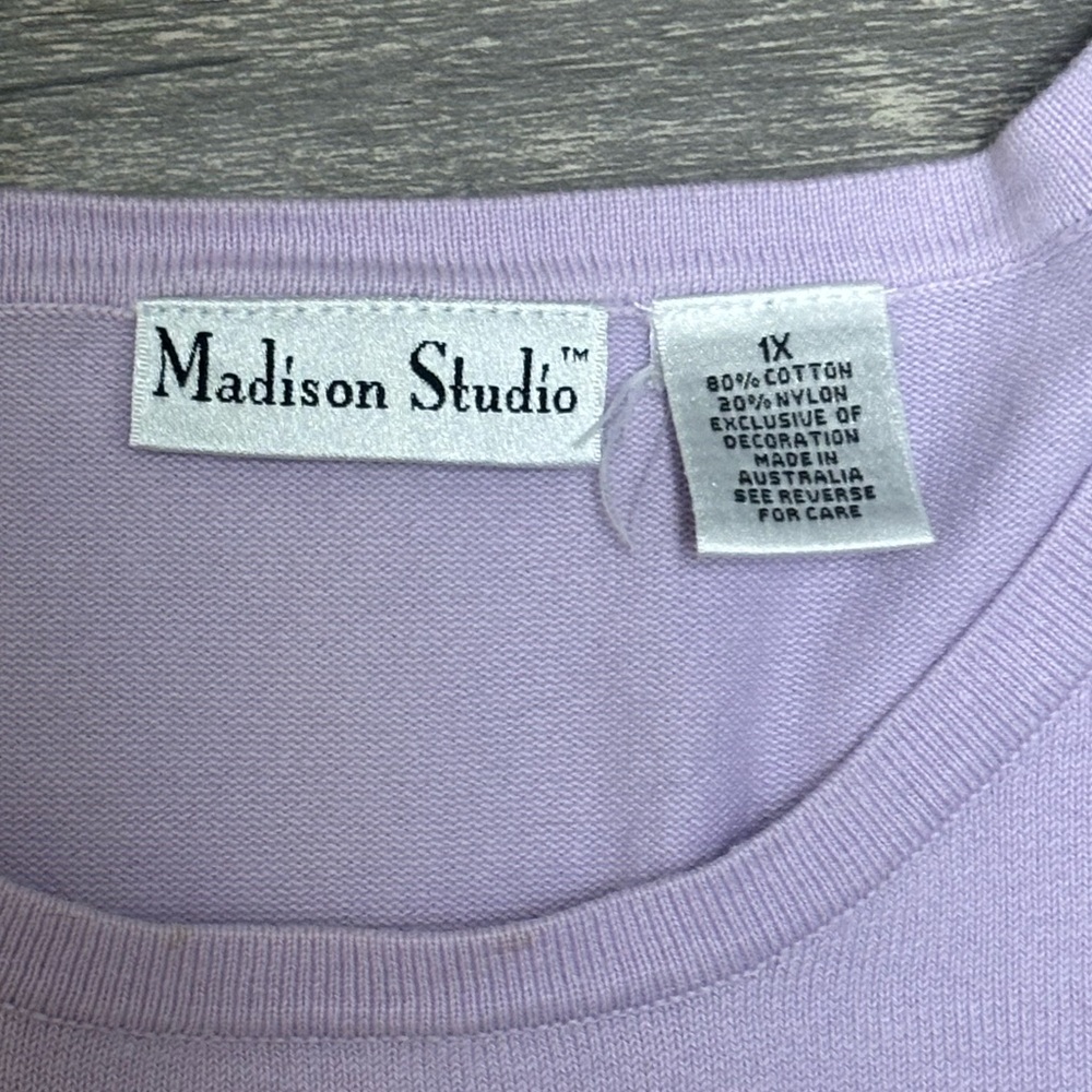 Madison Studio Women’s Sleeveless Sweater Plus Size 1X EUC - Picture 6 of 7